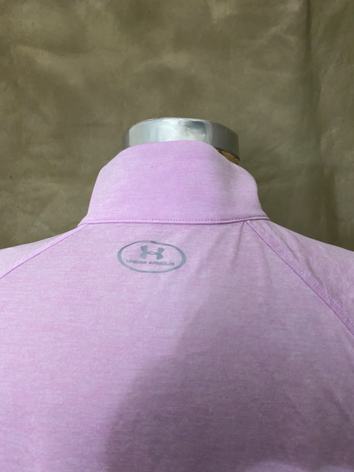 Under Armour Pullover Pink Athletic Tech 1/2 Zip HEATGEAR Loose Top Womens XL