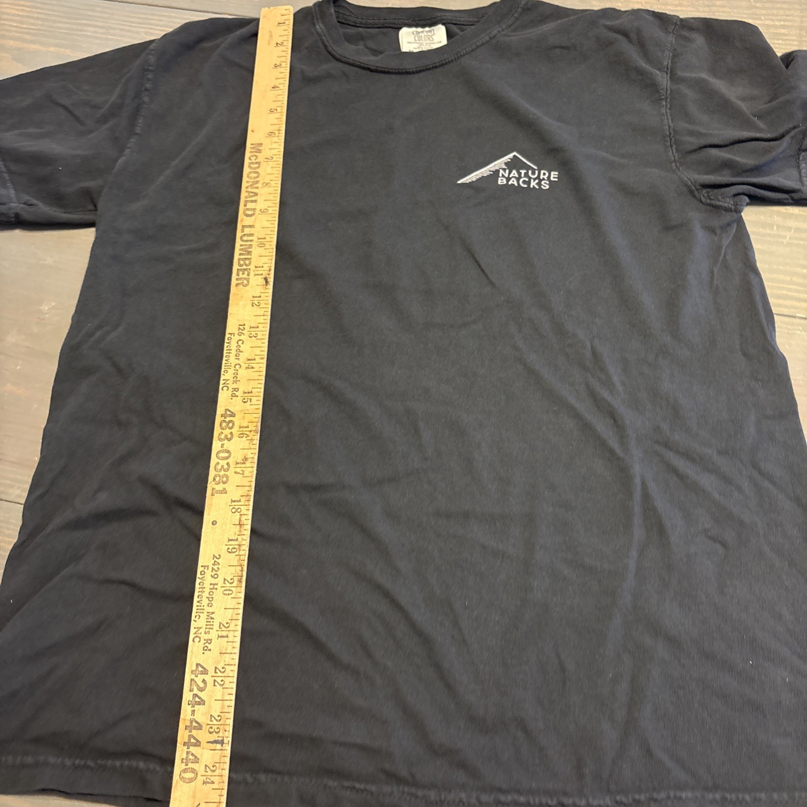 Nature Backs Comfort Colors T Shirt Womens Size M Navy E-14