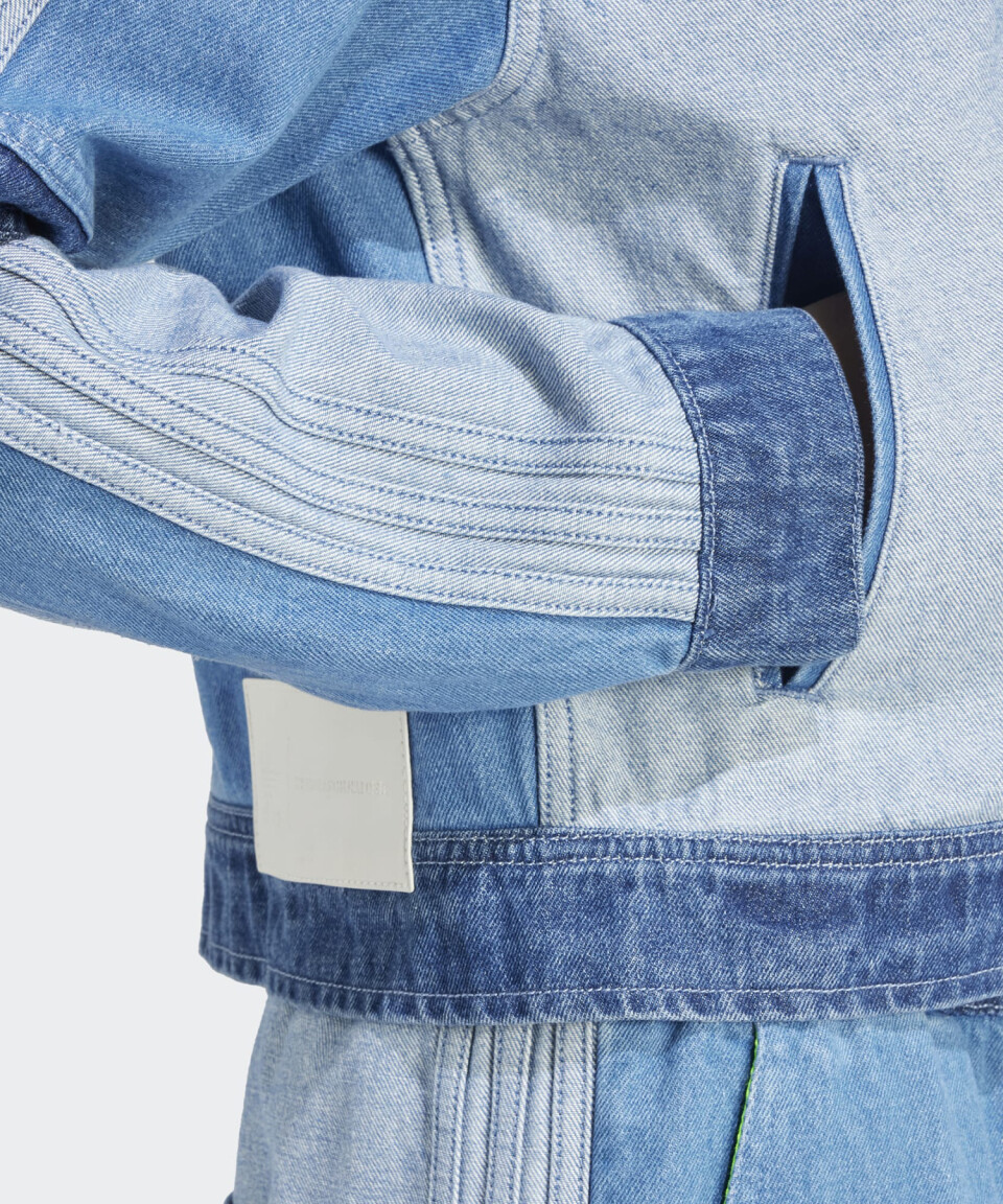 Adidas KSENIASCHNAIDER Denim Patchwork Track Top Womens – Blue / IU2464
