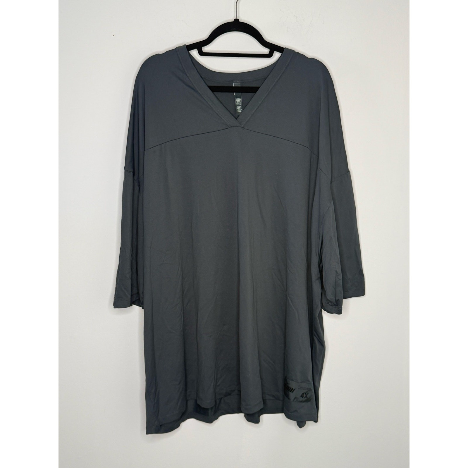 Nike Skims Airy Dark Teal Oversized V-Neck T-shirt Sz 4X Plus Active Athleisure