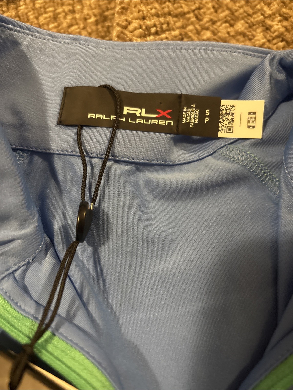 RLX Ralph Lauren Golf Performance Pullover Blue Half-Zip Sz S NWT