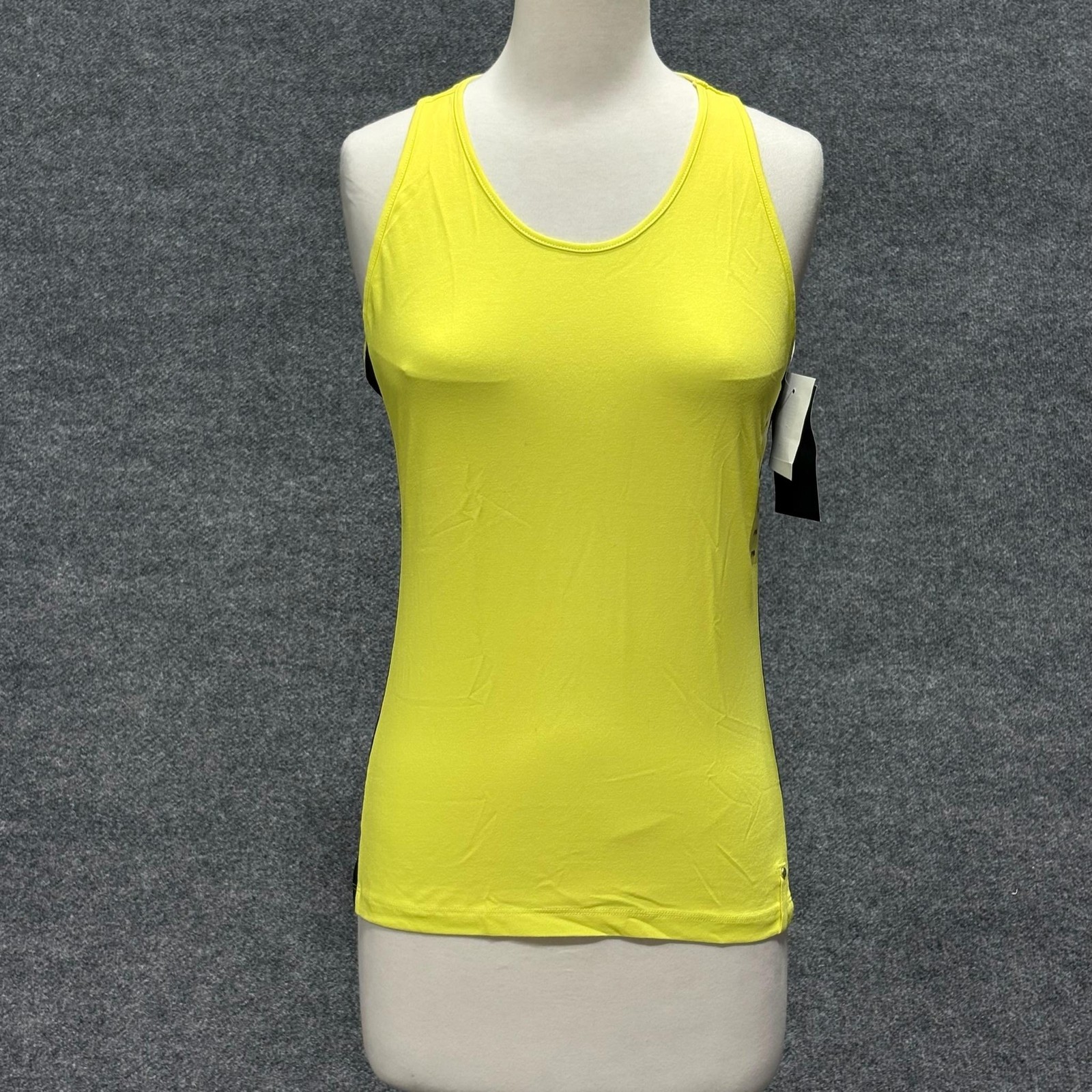 Lauren Ralph Lauren Tank Top Womens PM Yellow Colorblock Active Stretch New