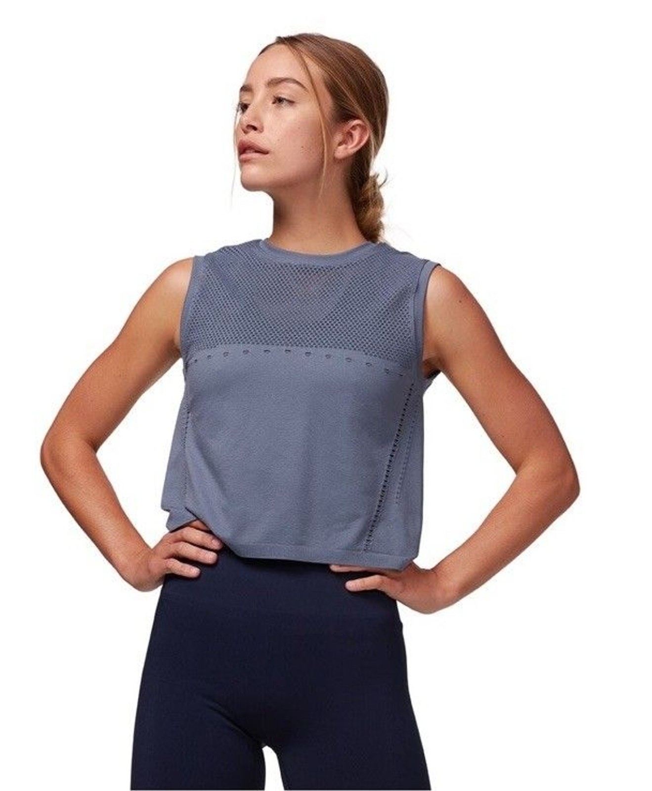 Varley Crestway Tank Top Blue Gray Size S/M Activewear