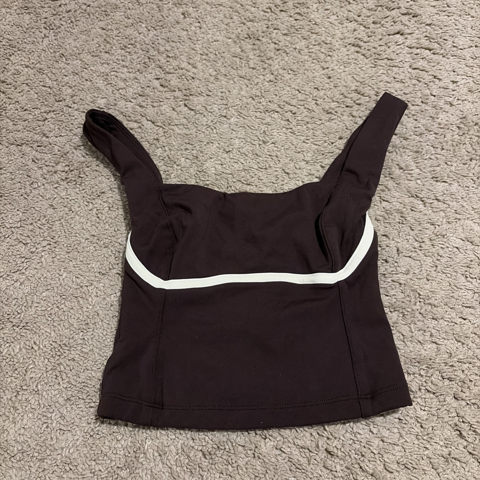Monday Swim Body Espresso Brown Colorblock Zion Tank Sports Bra Sz Petite P