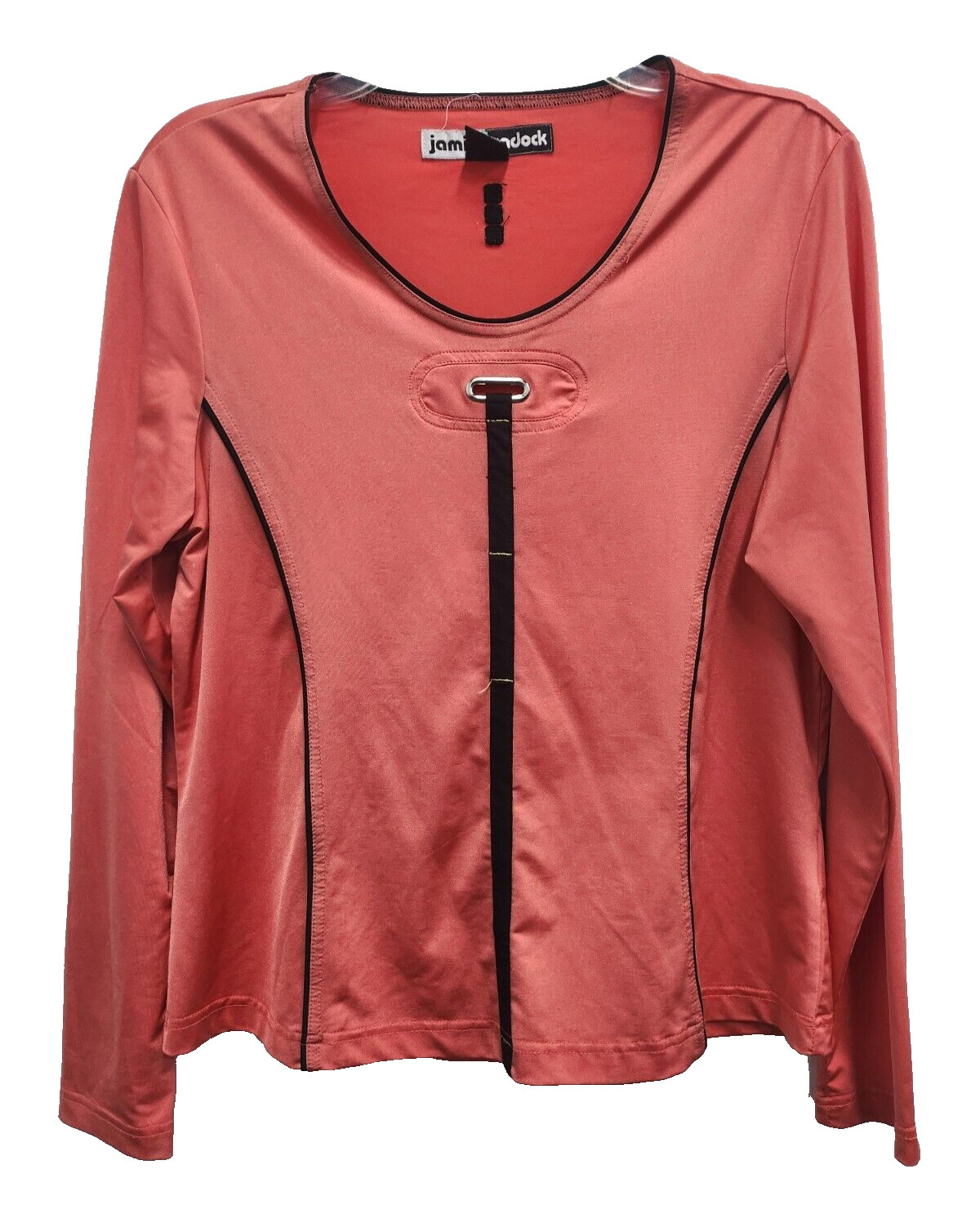 Jamie Sadock Golf Top Womens Medium Orange Long Sleeve Activewear Sports
