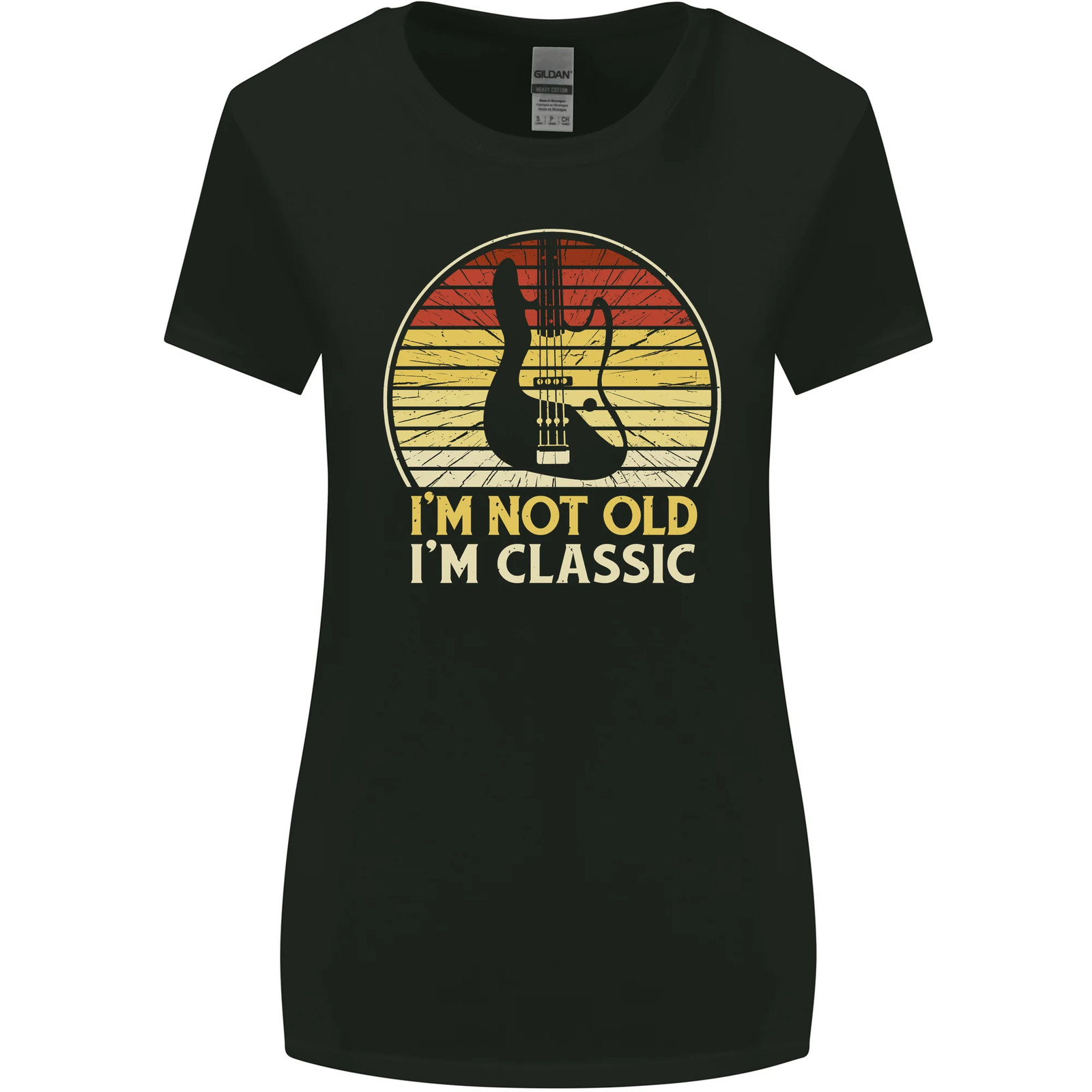 Im Not Old Classic Guitar Rock n Roll Punk Womens Wider Cut T-Shirt