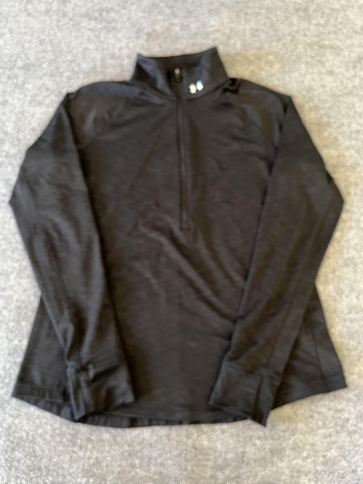 Under Armour ColdGear 1/2 Zip Fitted Pullover Womens Large Black 1281257