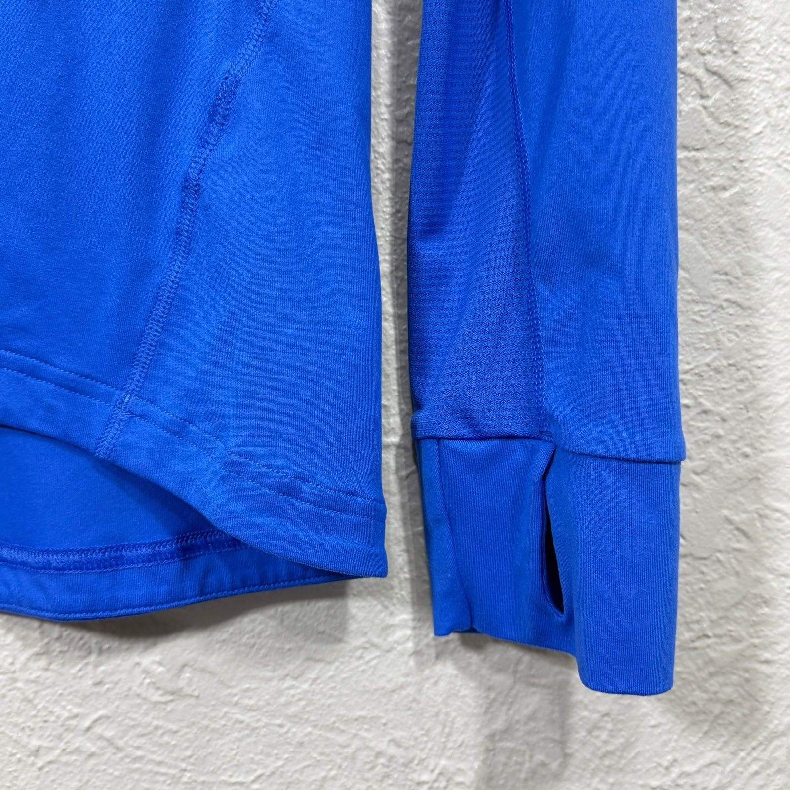 Adidas Quarter Zip Pullover Top M Climalite Royal Blue Run Gym Pickleball Preppy