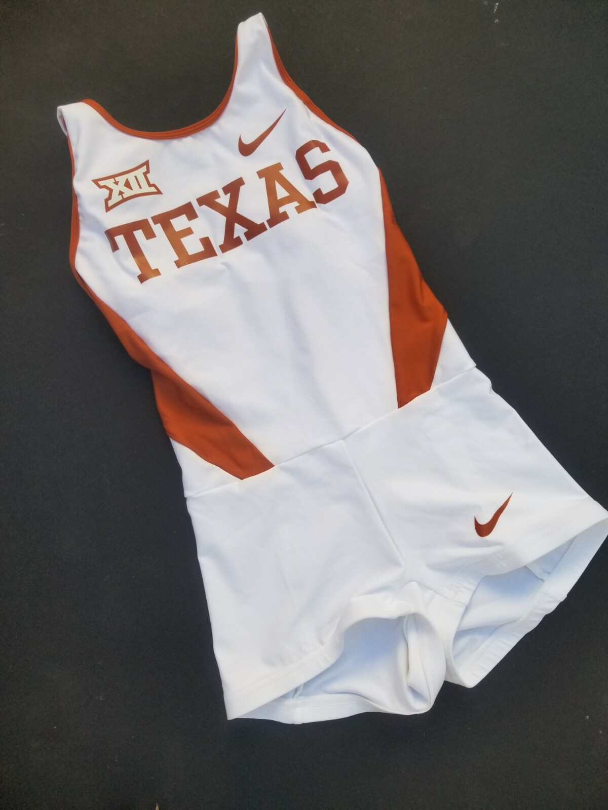 Nike Texas Longhorns Team Issue Track Field Singlet Suit Women Sz M White 57434