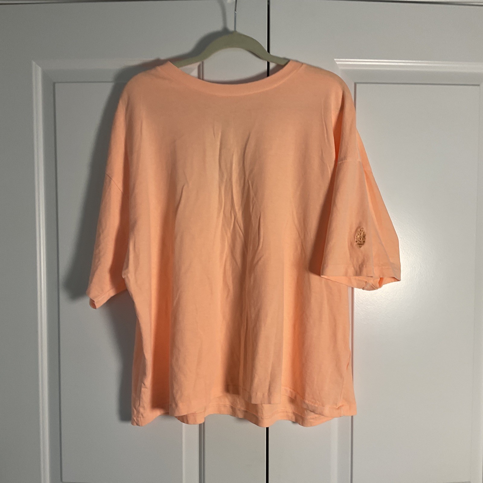 Free People Movement Tackle Tee, Neon Peach Color, Size L NWOT READ 0373