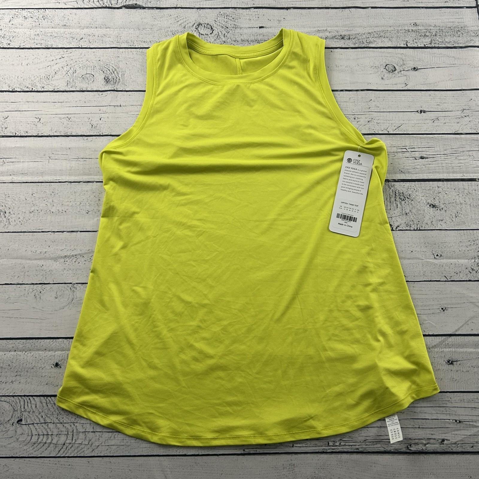 NEW CRZ Yoga UPF 50+ Tank Top Women’s Small 4/6 Yellow