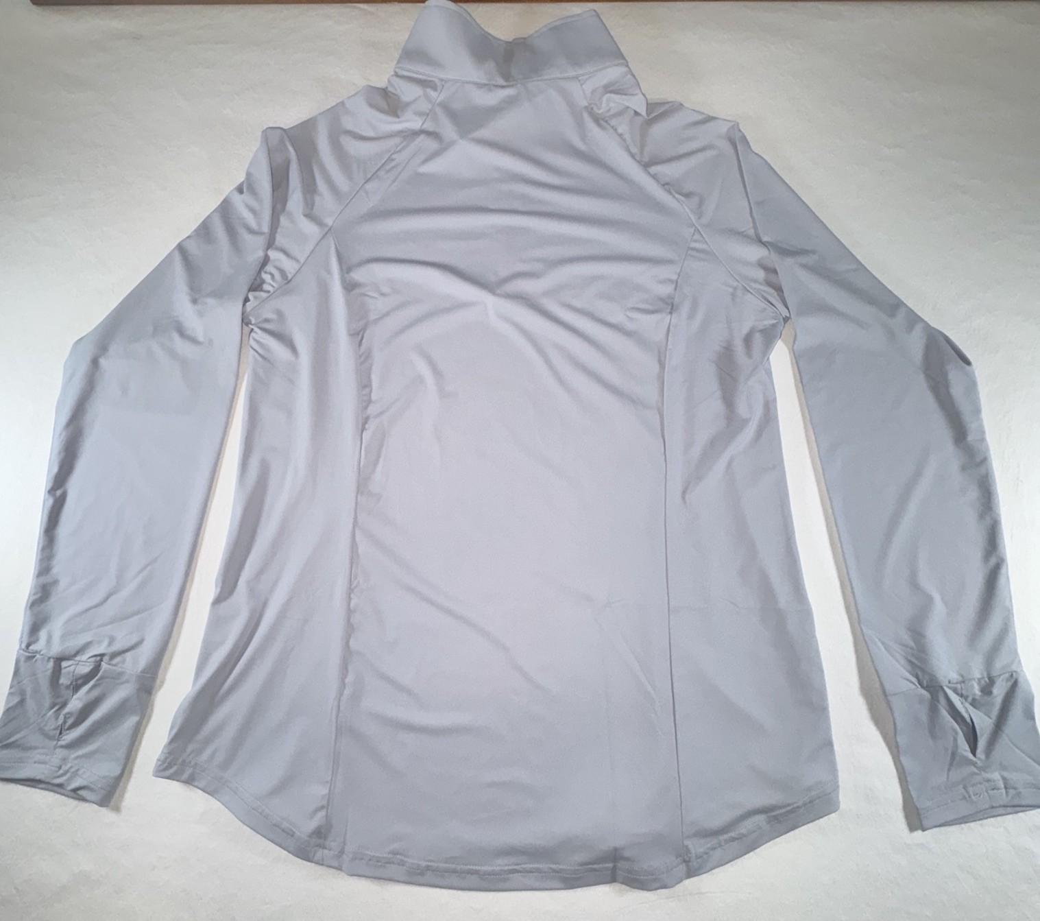 FKEEP Womens Quarter Zip Pullover Gray Long Sleeve Athletic Top Size Large NWT
