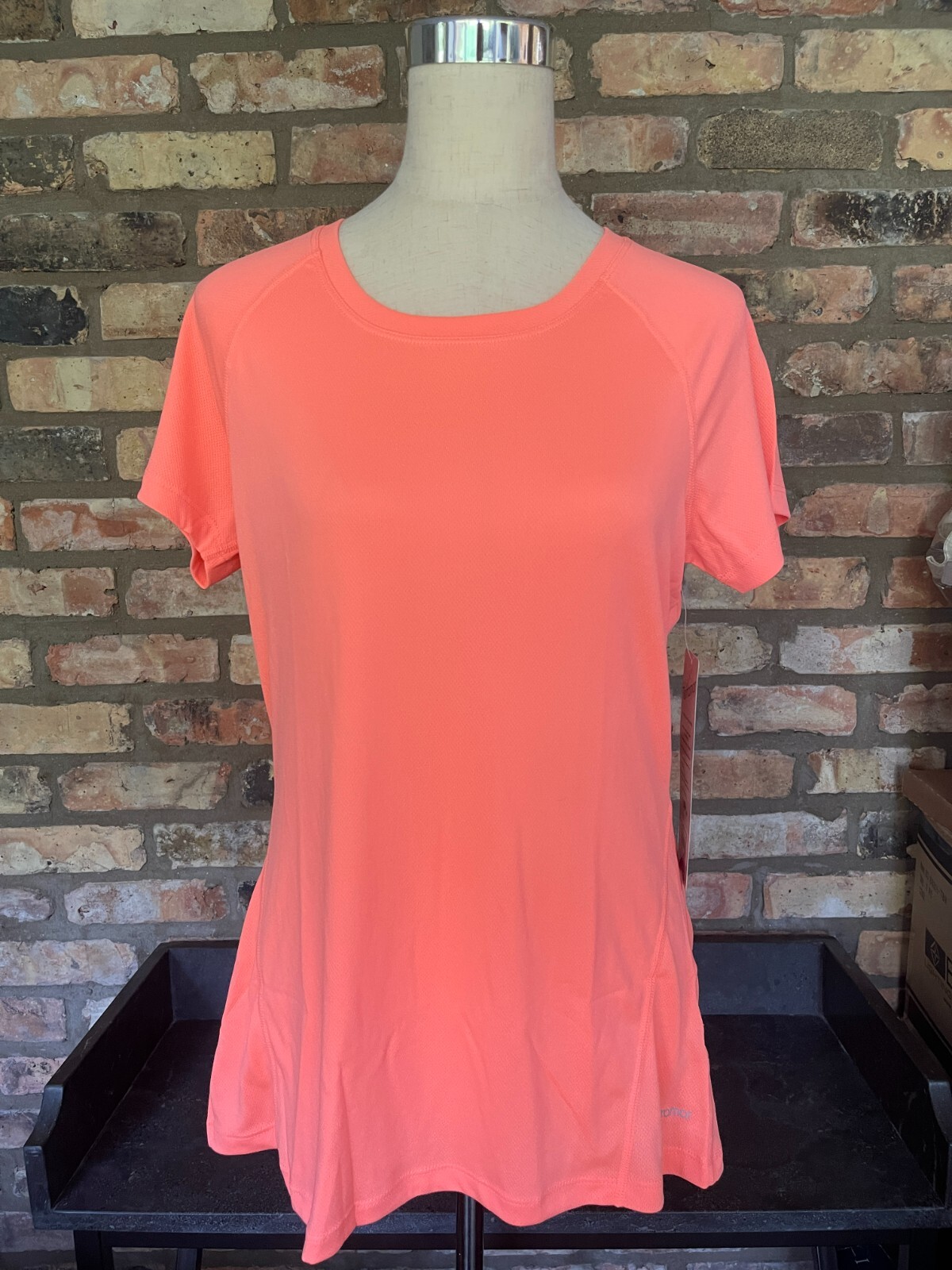 NWT Terramar Microcool Sports Women Orange Active T-Shirt LG