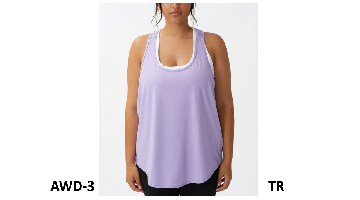 COTTON ON Women’s Active Training Tank Top, Purple, Size 16