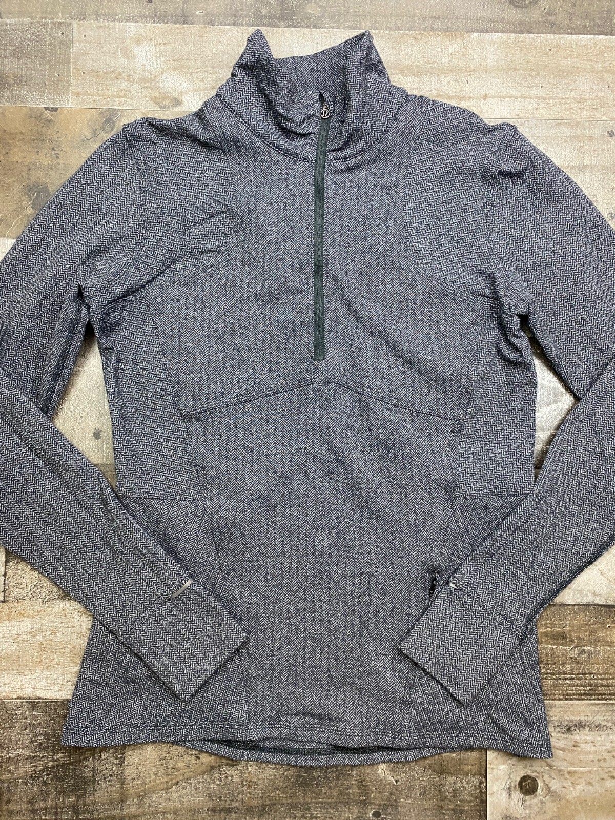 Lululemon Jacket Size 12 Kanto Catch Me Herringbone Half 1/2 Zip Pullover Shirt