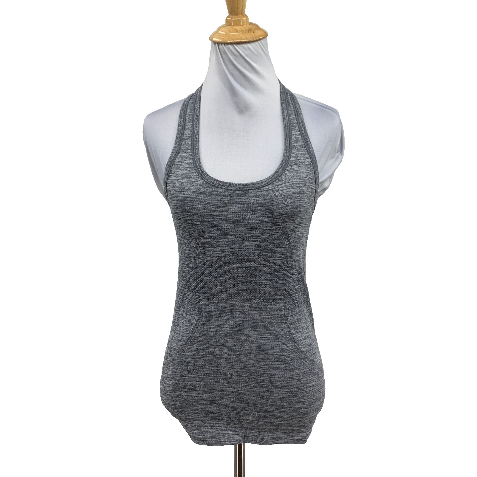 Lululemon Top Womens 4 Gray Swiftly Tech Racerback Tank Fitness Vented Training