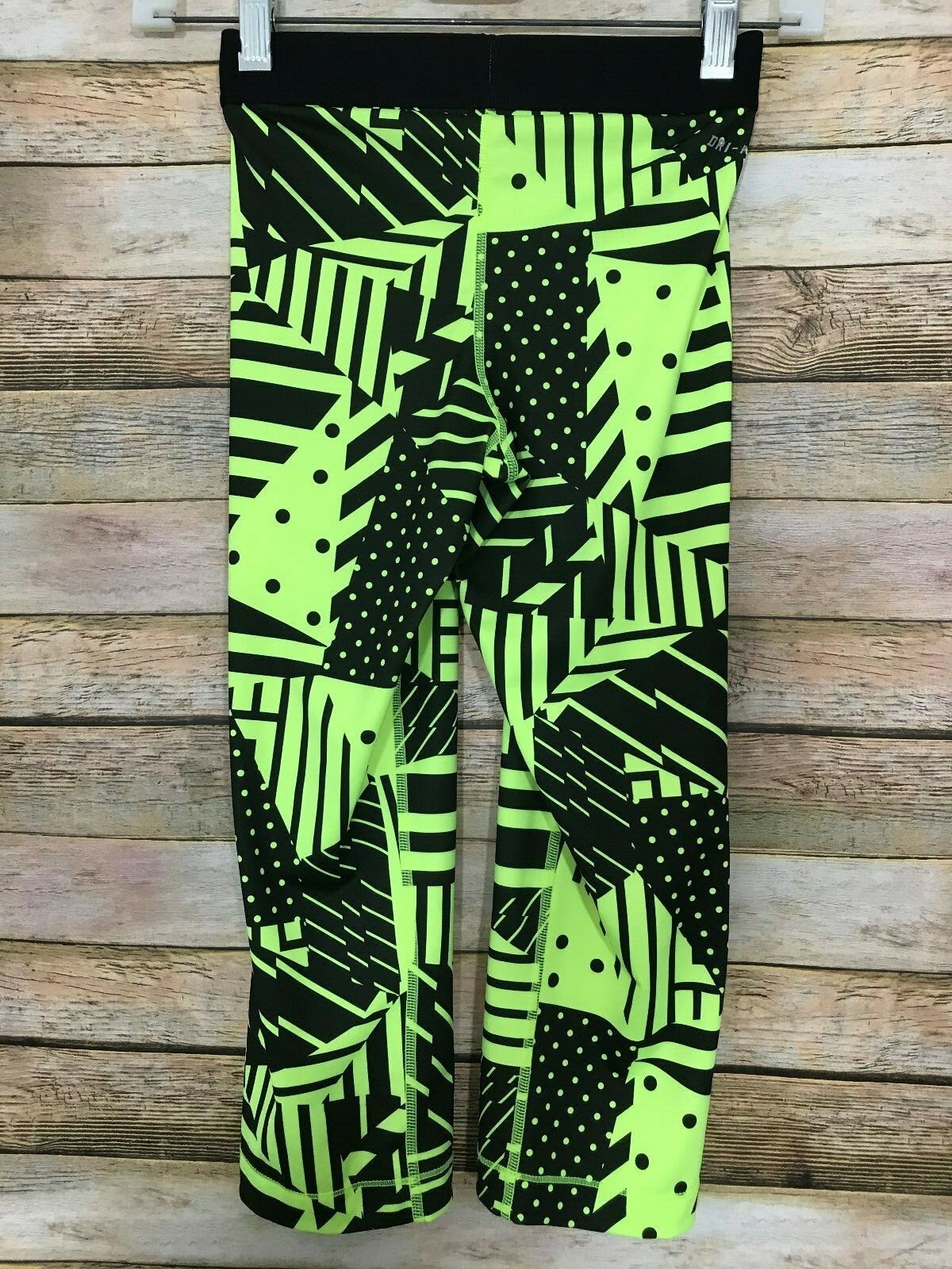 Nike Pro Patchwork Compression Womens Training Capris Leggings 689832 654 XS