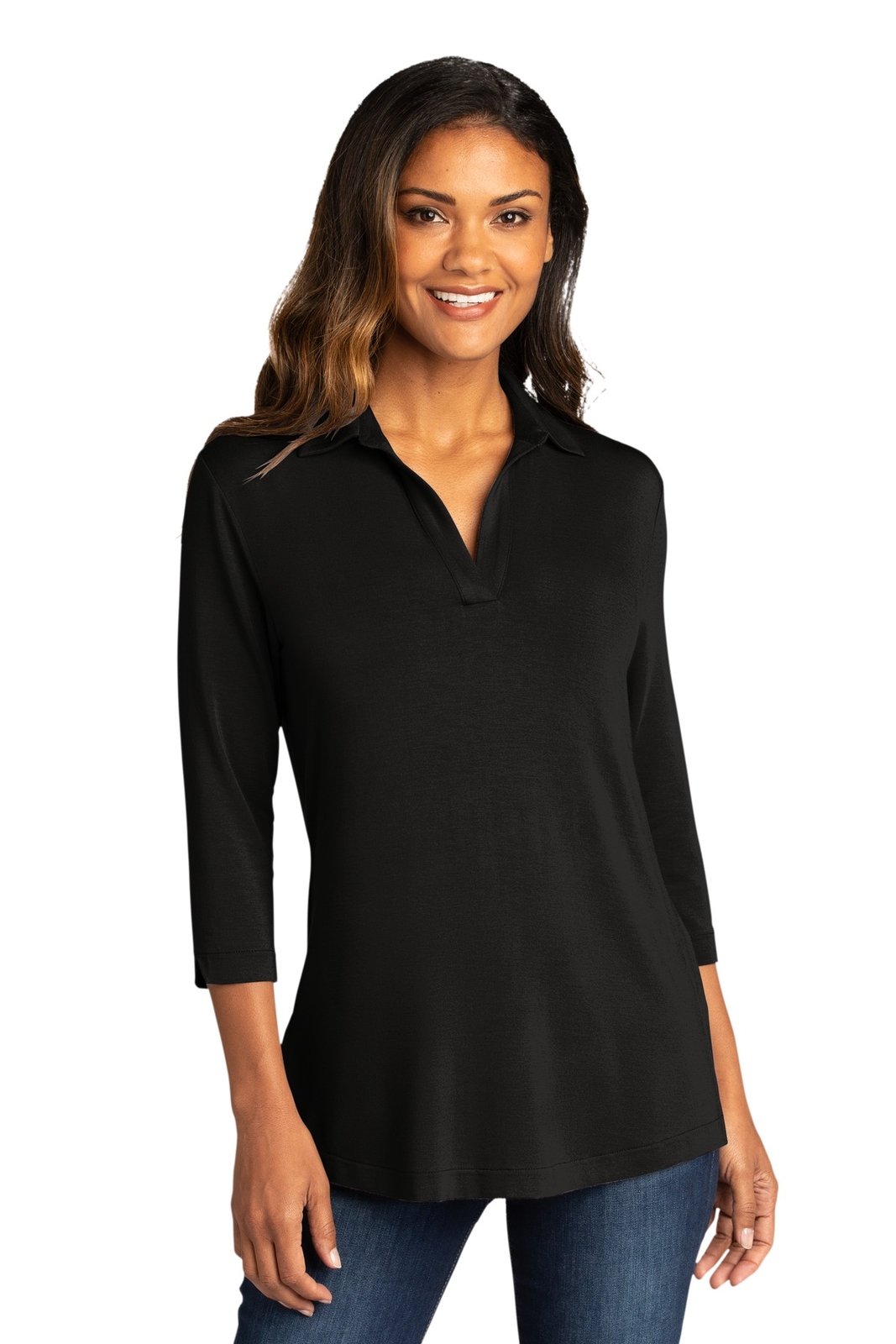 Port Authority Womens 3/4 Sleeve Comfortable Luxe Knit Stylish Tunic LK5601