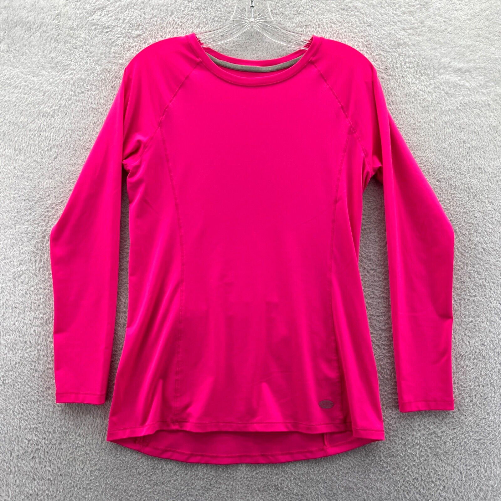 Reel Legends Shirt Womens Size Small Pink Athletic Long Sleeve Gym Running Fish