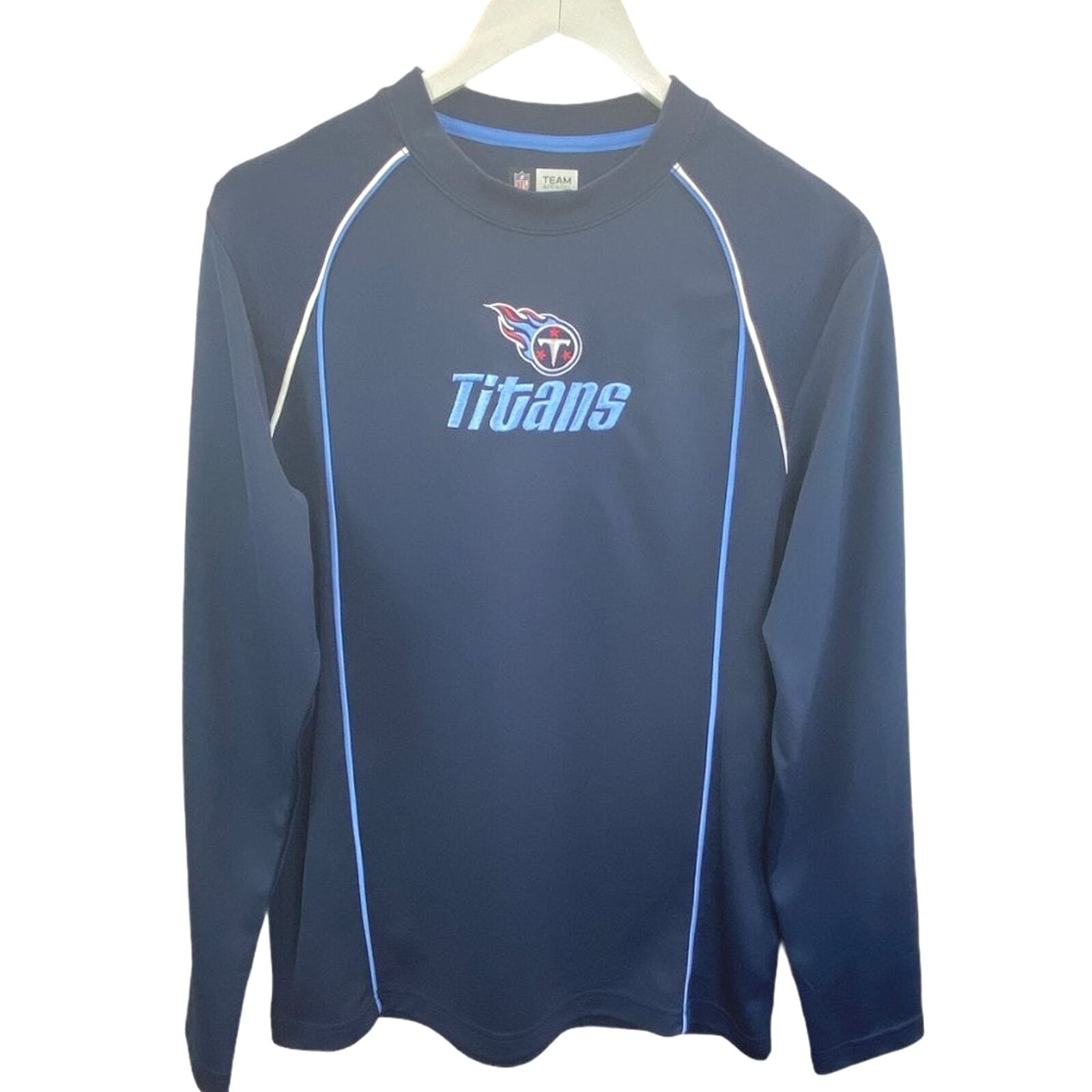 Tennessee Titans NFL Team Apparel Shirt Women M Navy Blue Athletic Long Sleeve
