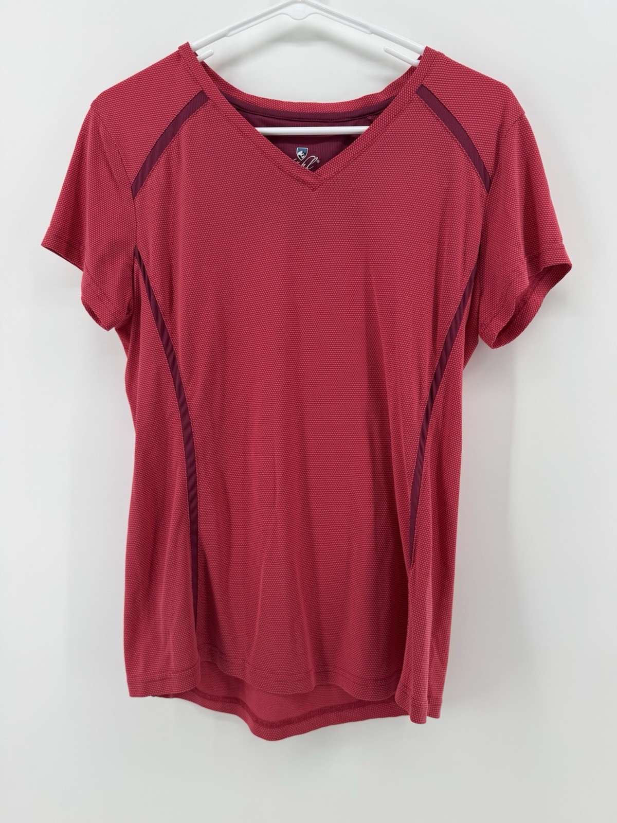 Kuhl Women’s Medium Short Sleeve Athletic Performance T Shirt Coral Red