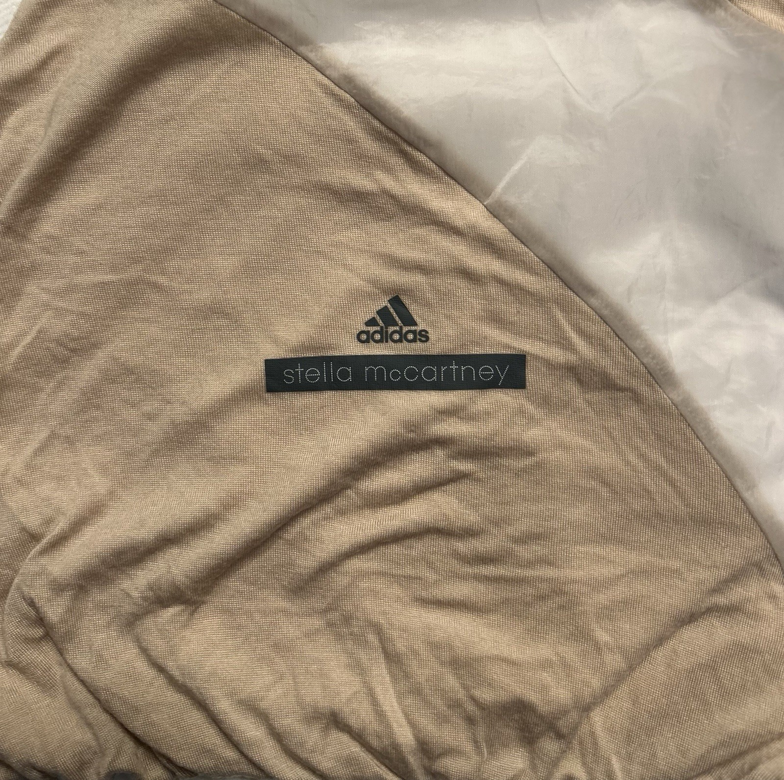 Adidas Stella McCartney Colorblock Patchwork Bubble Tank Top Size XS Beige EUC