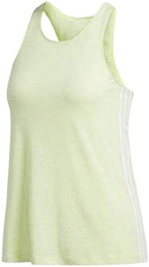 adidas Womens Performance Open Back Tank Top Frozen Yellow – Size Med
