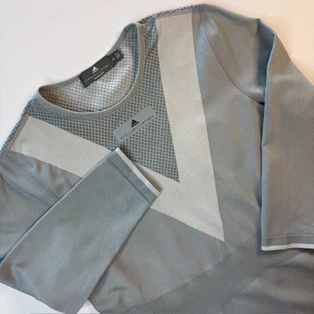 Women’s Adidas by Stella McCartney Grey Barricade Performance Top T-Shirt L