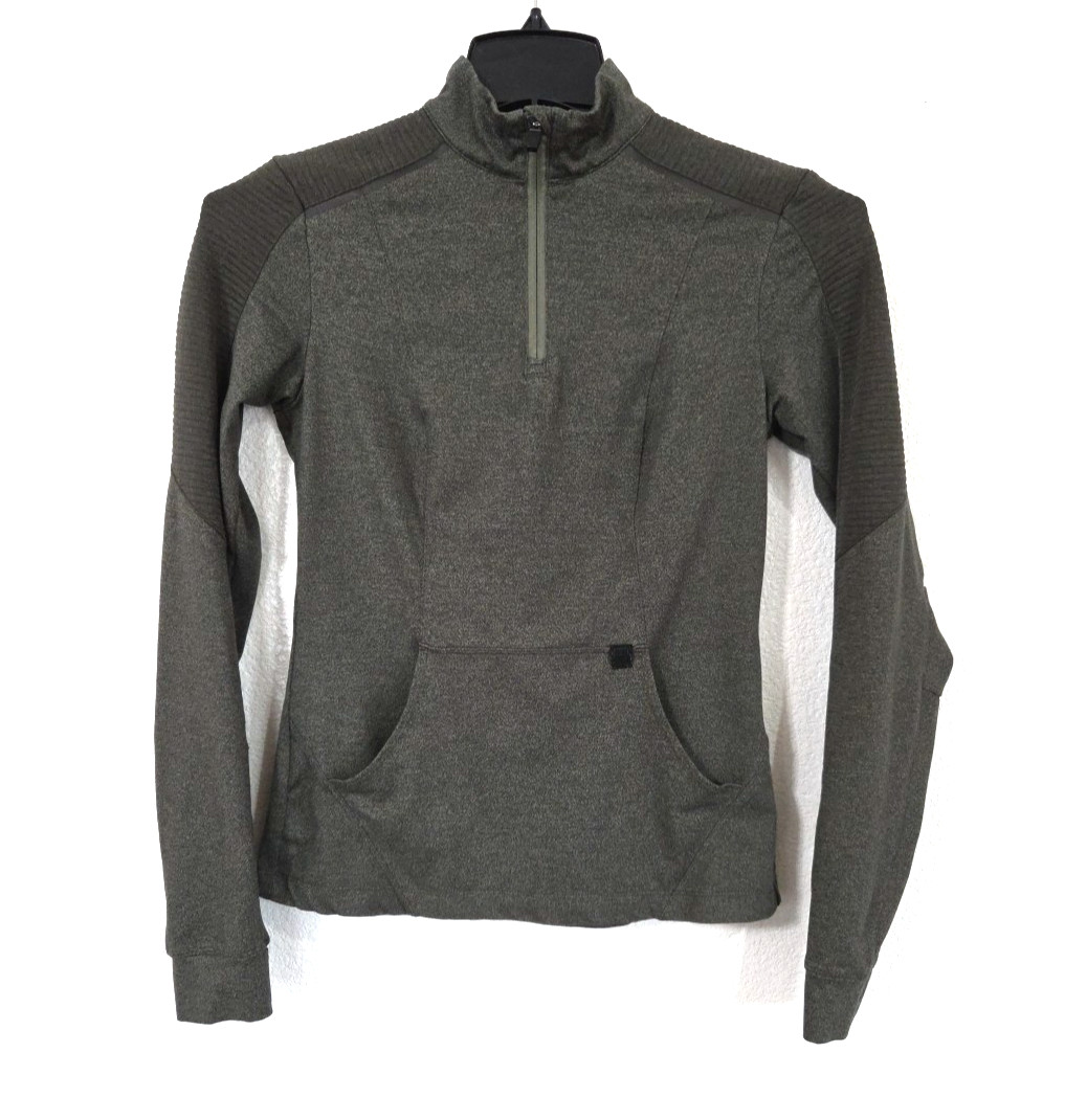 5.11 Tactical Tessa Womens Fitness 1/4 Zip Pullover Dark Heather Green sz XS