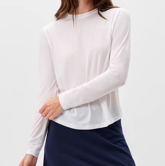 NWOT Women’s Johnnie-O Course Performance Long Sleeve T-Shirt – White – XS