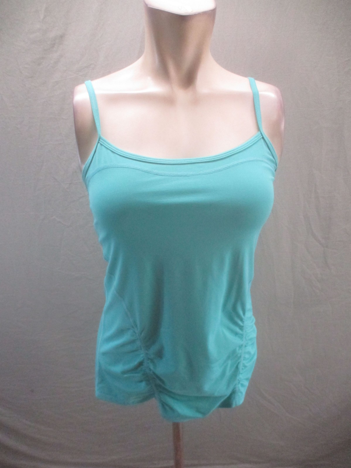 Zella Size M Womens Green Stretch Sleeveless Straps Activewear Athletic Top 913