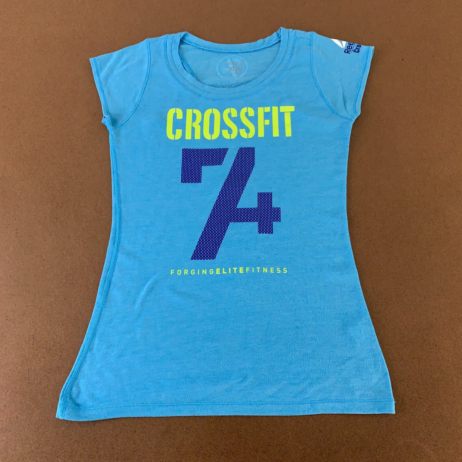 Reebok Crossfit Women’s Size Medium Blue Short Sleeve Graphic Print Tee