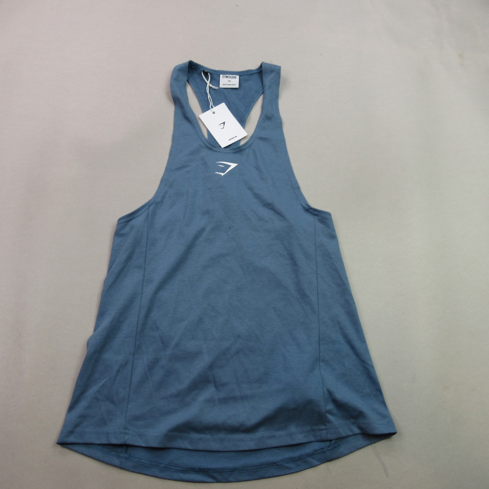 Gymshark Women’s XS React Stringer Tank Top Blue Teal Racerback Activewear NWT