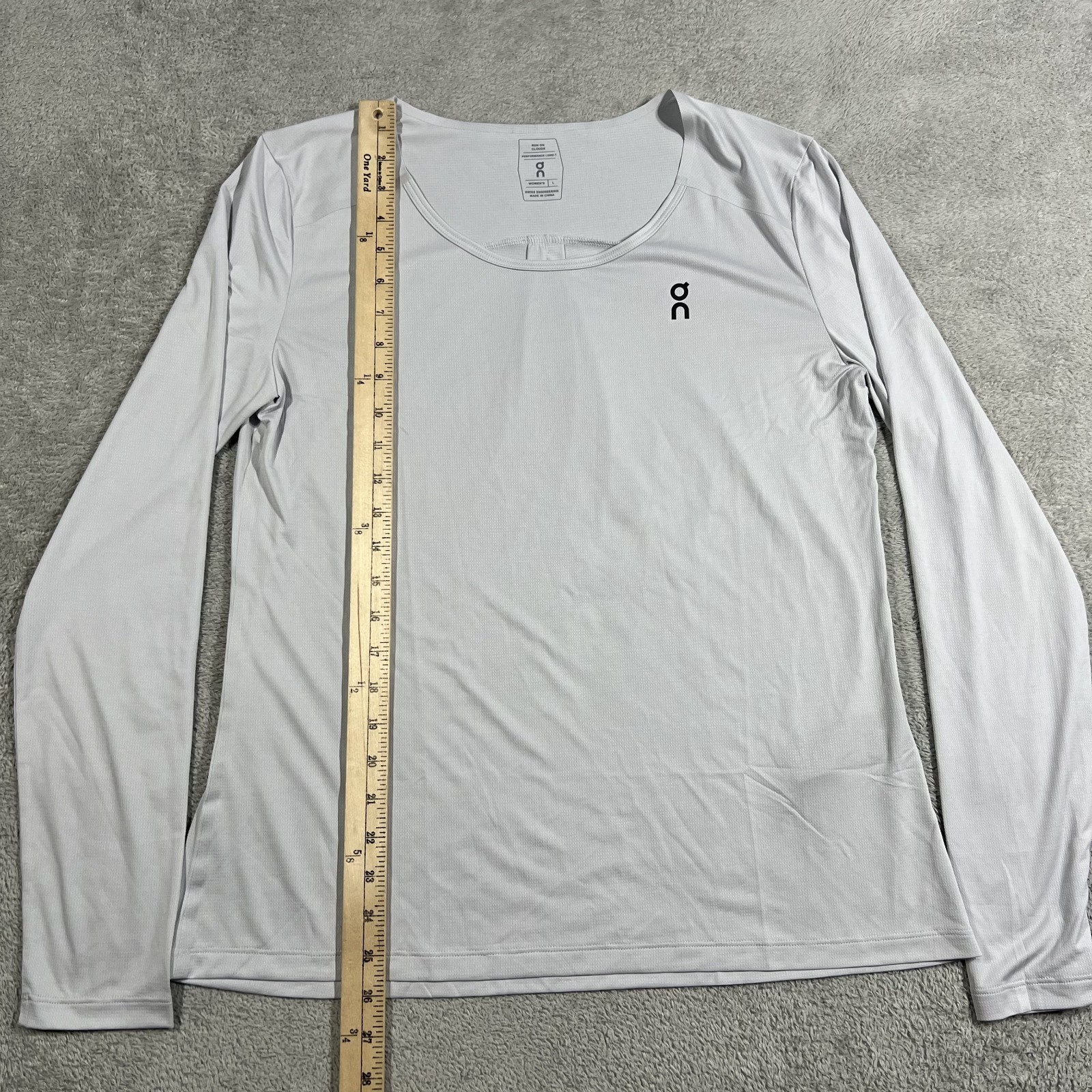 On Cloud Shirt Womens Large Performance Long Sleeve Light Gray Athletic Running