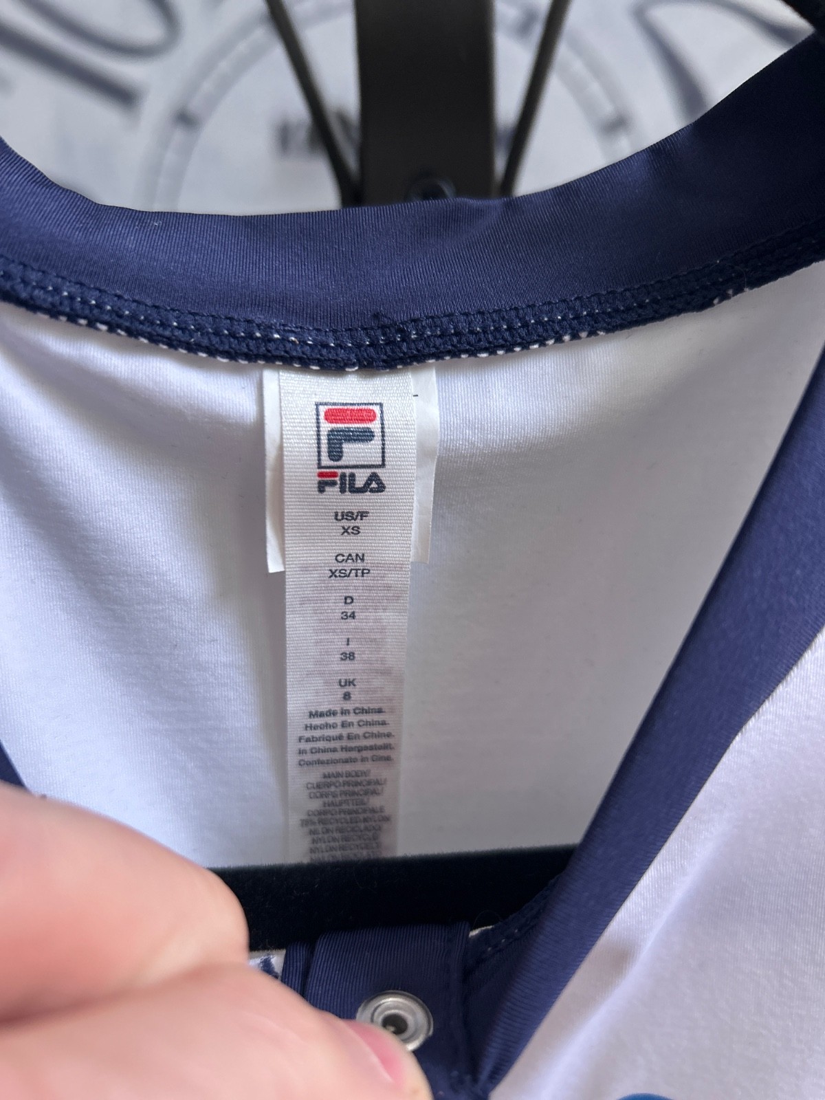 FILA Heritage Essentials Full Coverage PPA Pickleball Tour Tank Top – White – XS