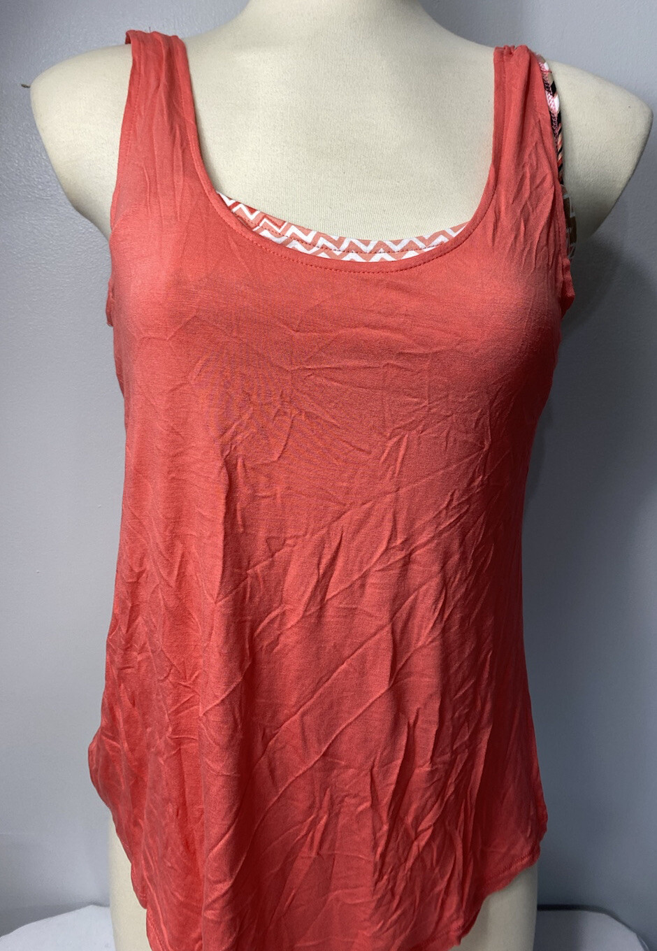 Ultra Flirt Tank Top Juniors size Large Bralette 2 pc Pink Stretch Workout Top