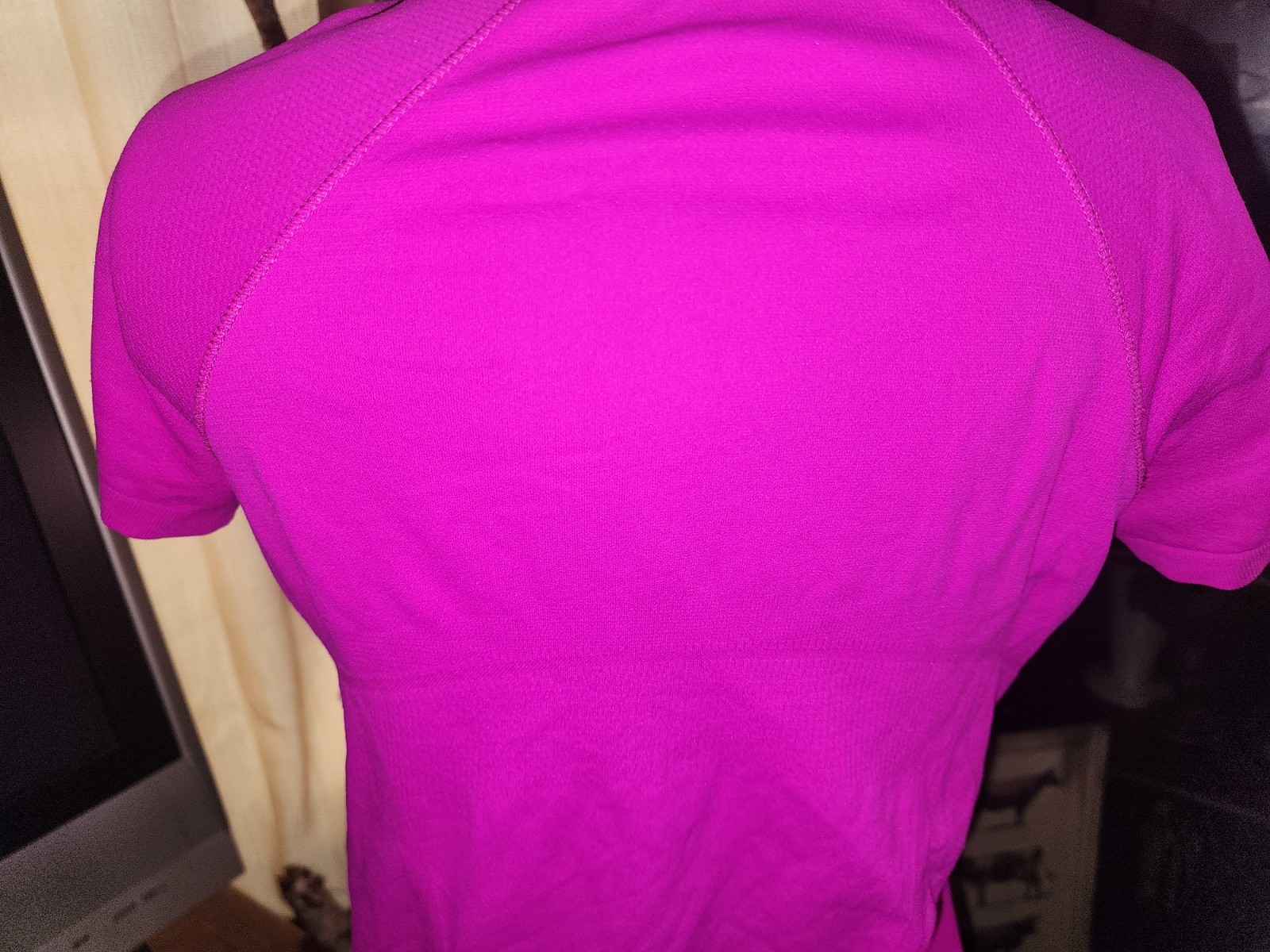 *no Tag* Athleta Pink Stretch Breathable Crew Neck Short Sleeve Running XS/Sm
