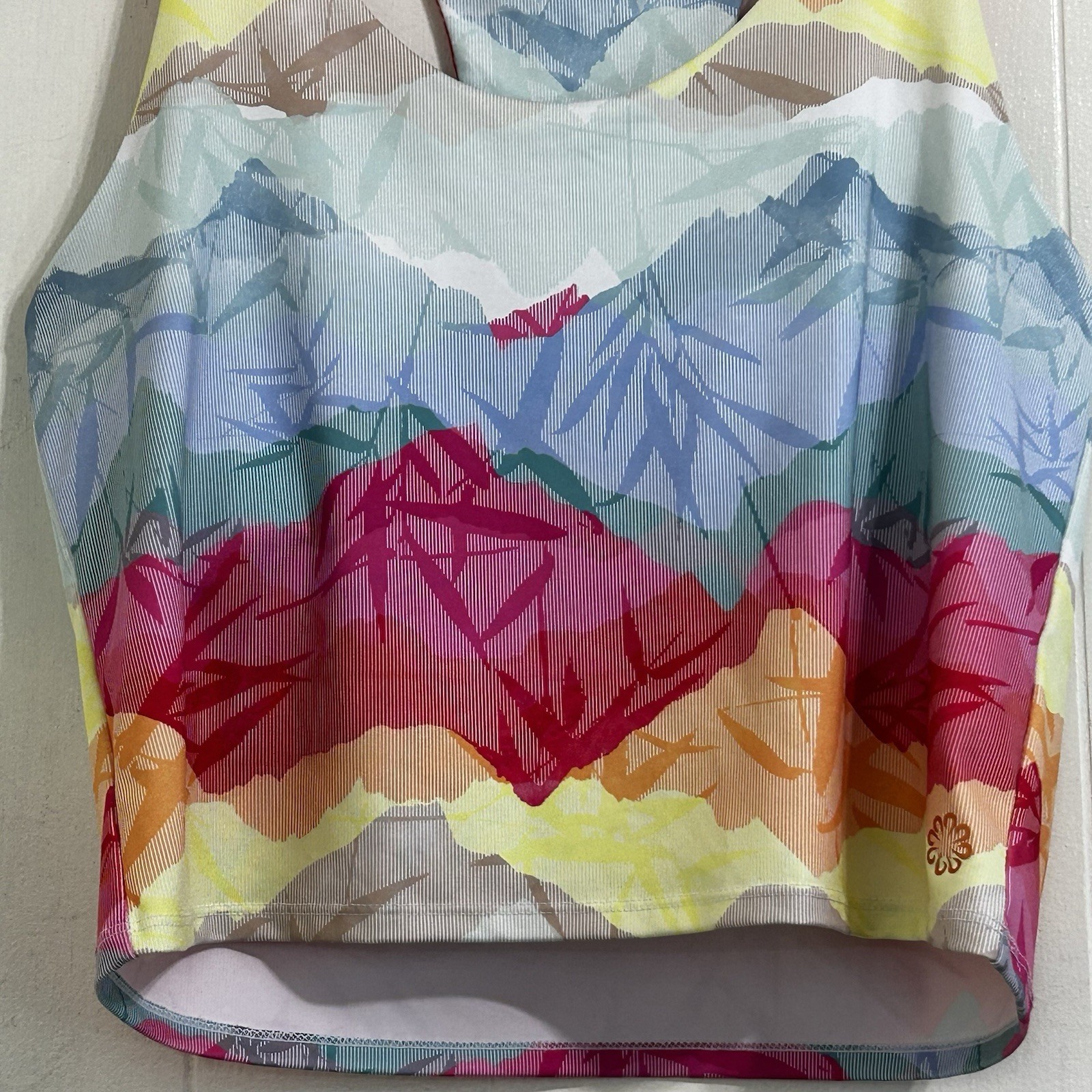 Pro Player Multicolor Racerback Top Size Large Activewear Sport Top Bra