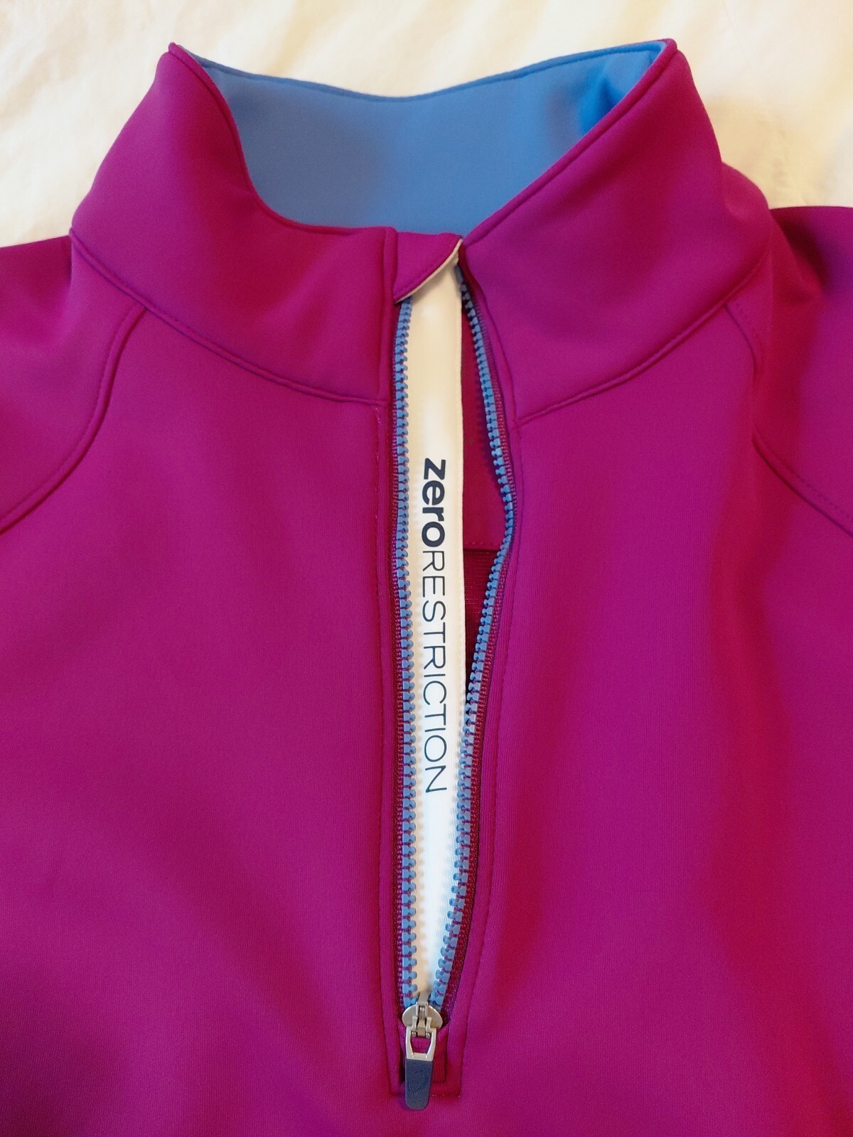 Zero Restriction Sofia Z500 Performance Qtr Zip Top Purple M Tree On Sleeve #170