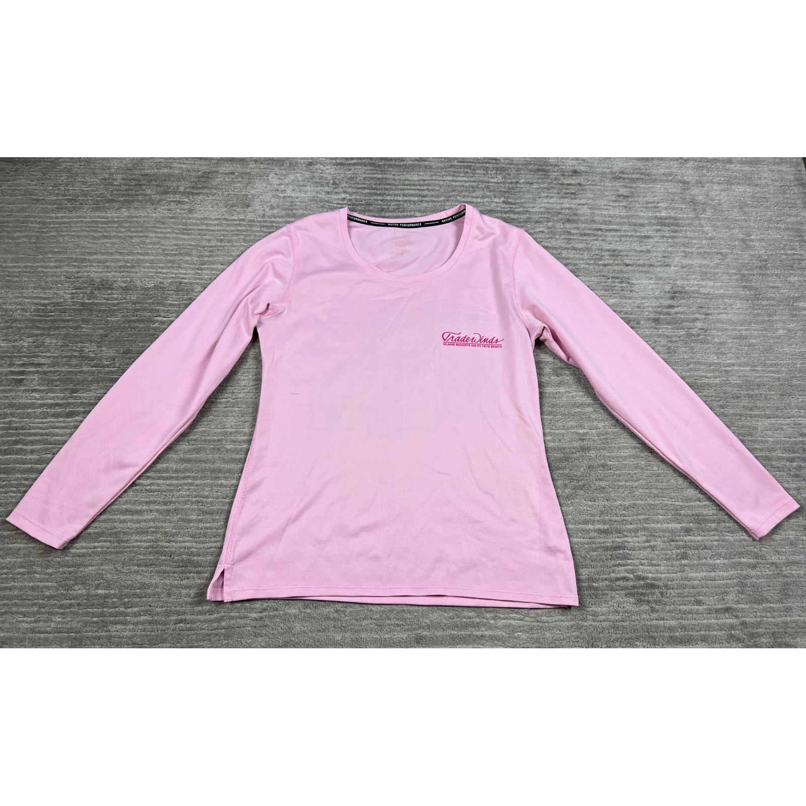 Native Performance Shirt Womens L Pink TradeWinds St Pete Beach Sea Turtle