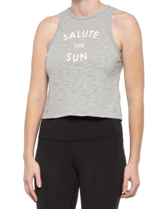 New Balance Womens Well Being Salute the Sun Cropped Tank Top Size Medium