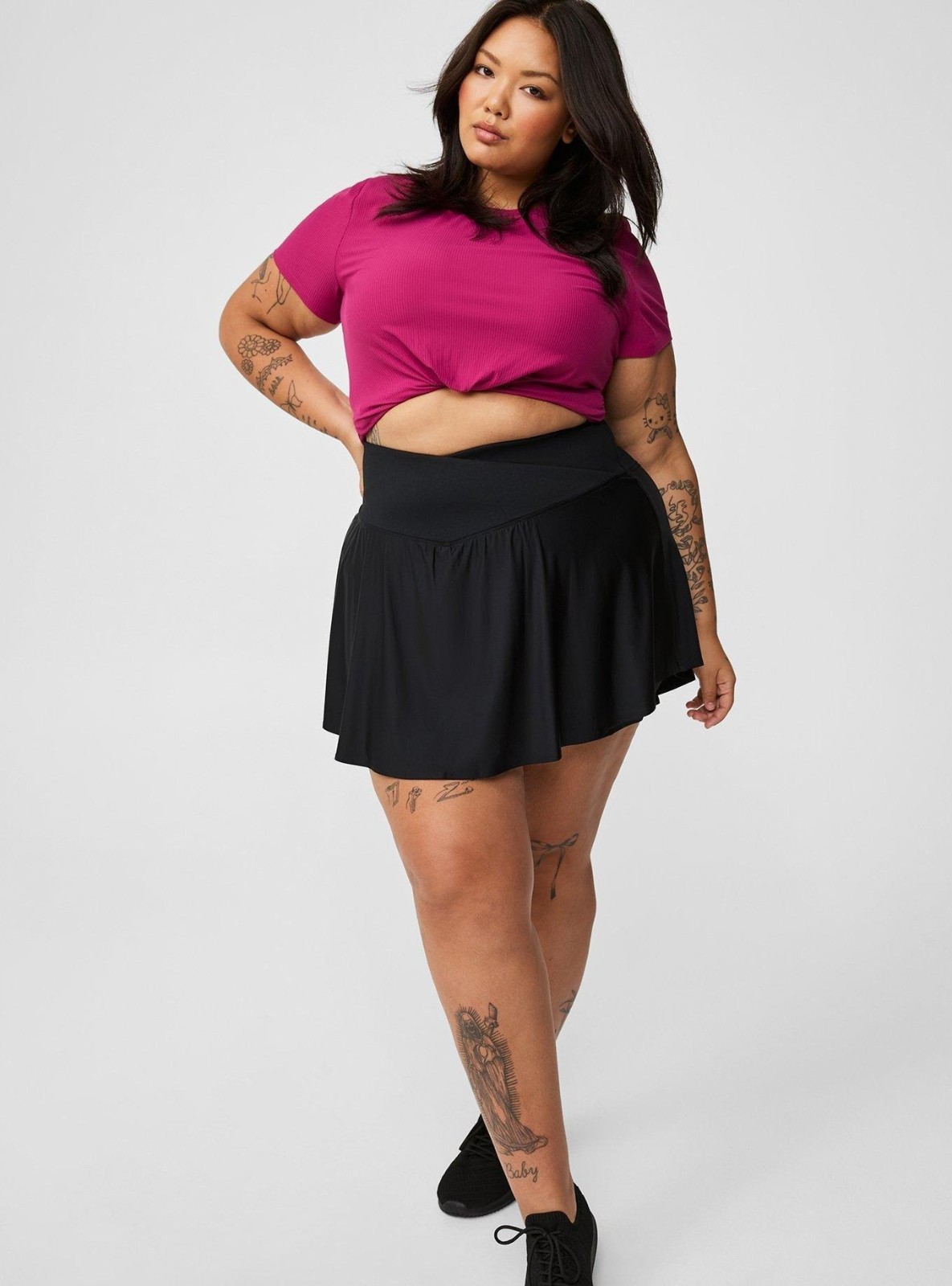 TORRID Active 2 Women’s Performance Core Rib Short Sleeve Cinch Side Active Tee