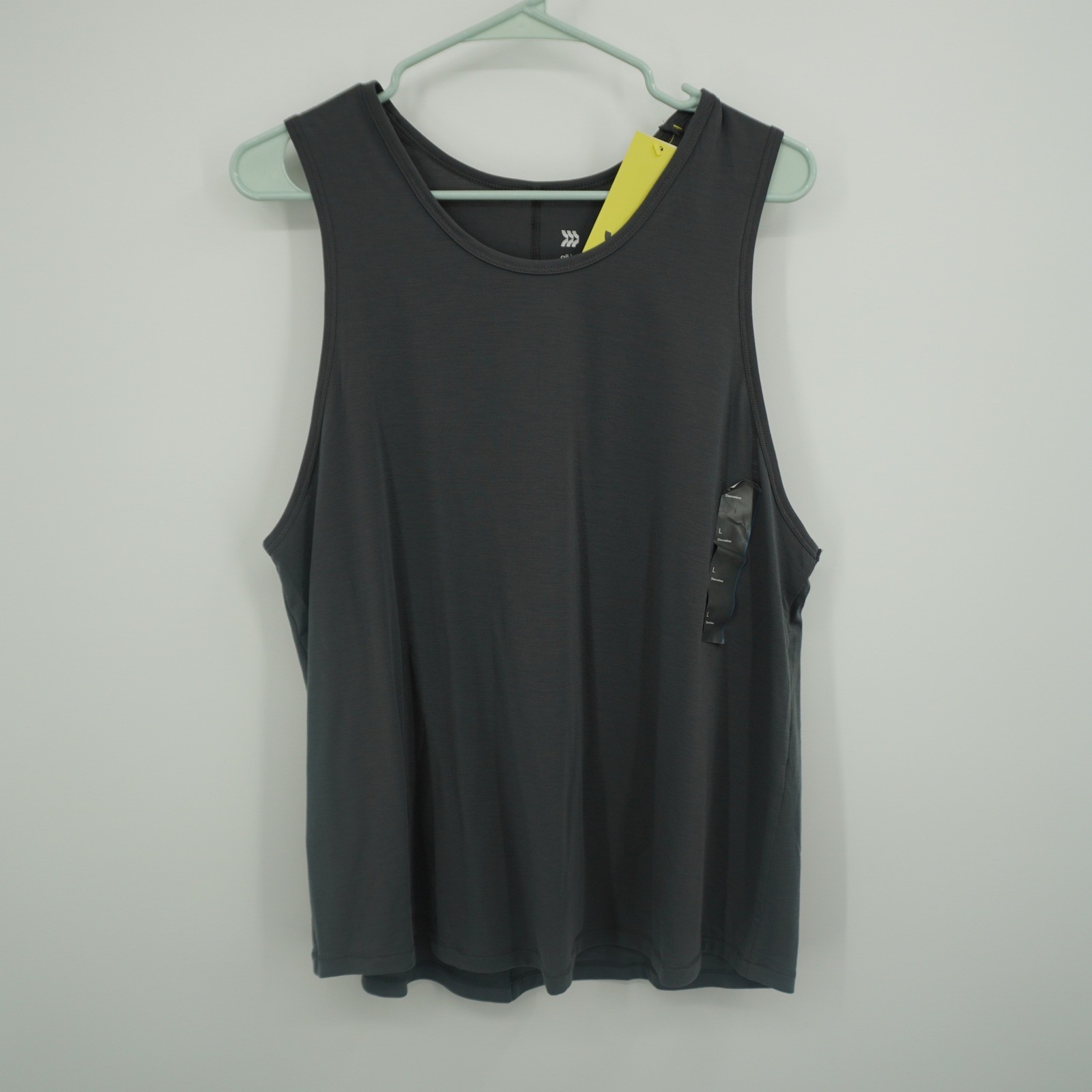 All In Motion Tank Top Womens Large Charcoal Gray Effortless Comfort Fabric