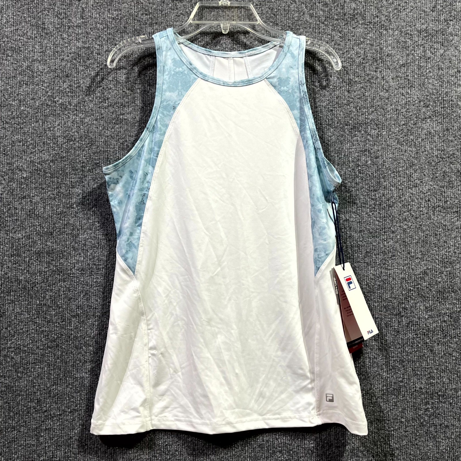 Fila Essentials Full Coverage Tank Top Women Small White Moisture Wicking Tennis