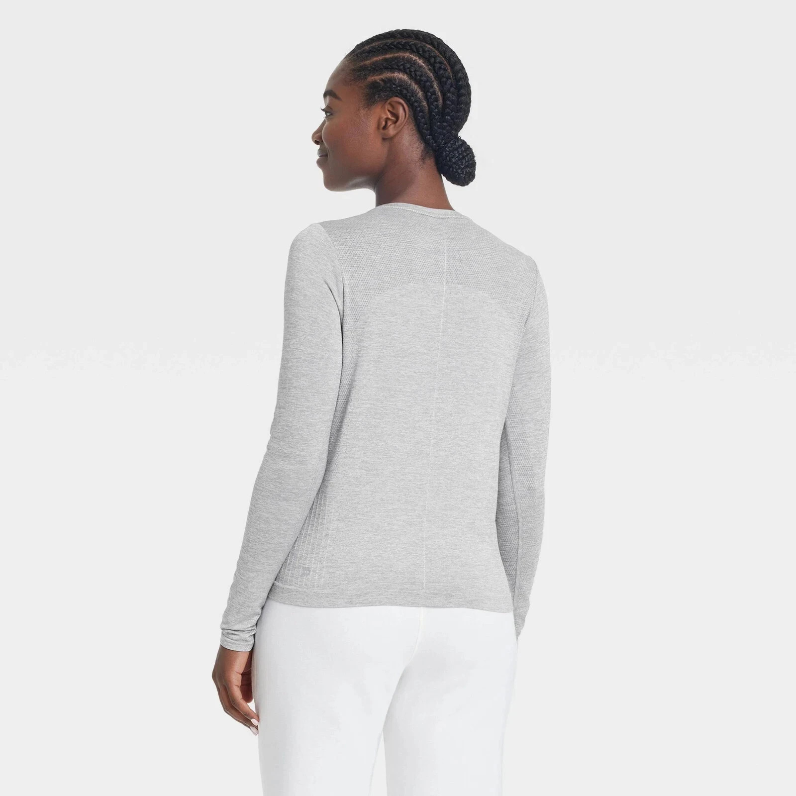 All In Motion Women’s Seamless Long Sleeve Top Heathered Gray Size Medium
