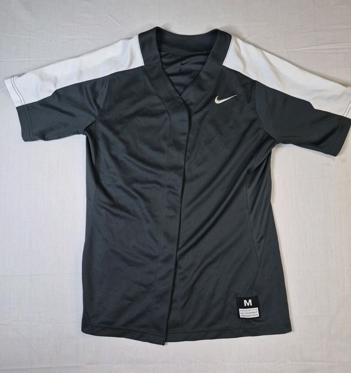 Nike Softball Jersey Womens Size Medium Gray Stock Vapor Pro Short Sleeve