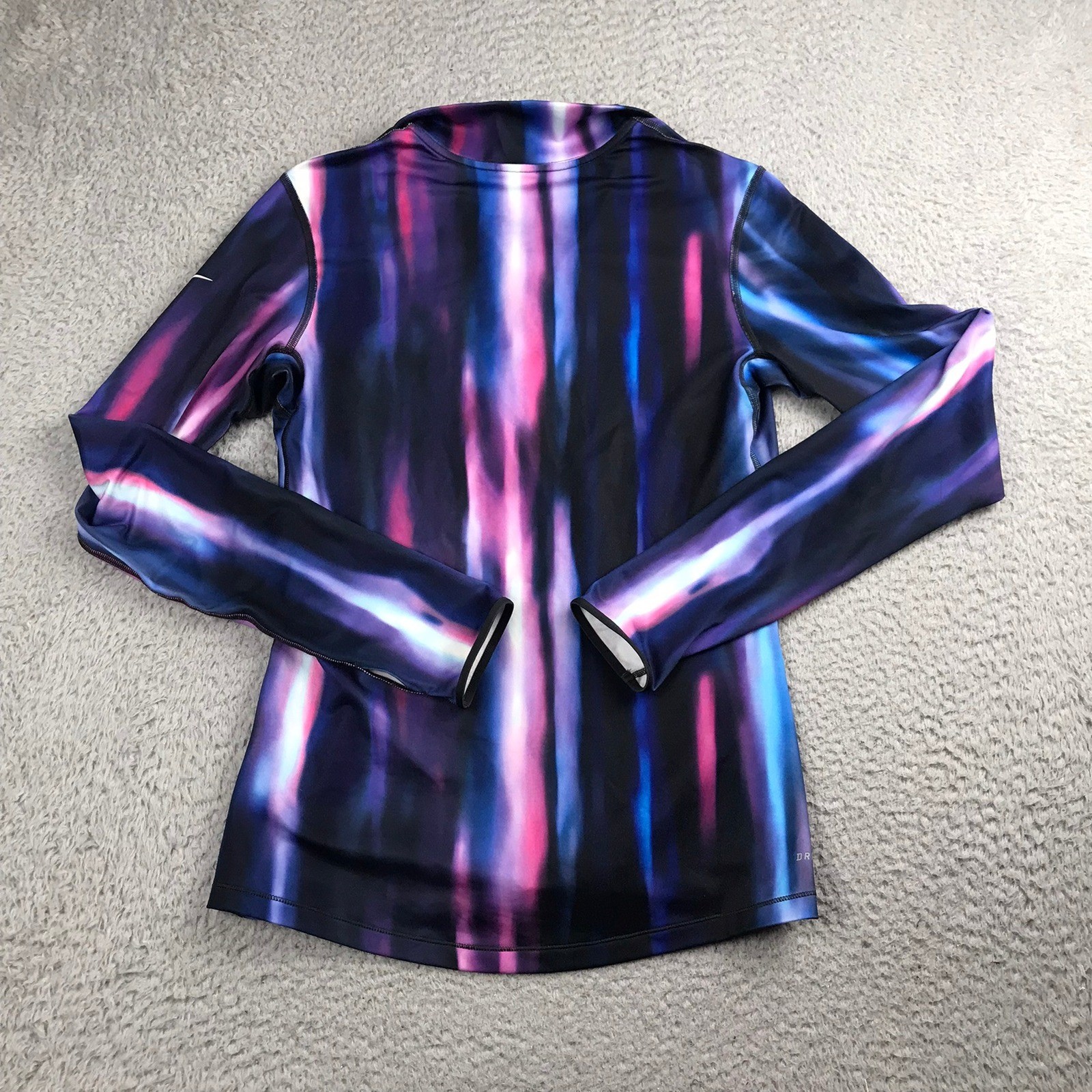Nike Pro Hyperwarm Aurora 1/2-Zip Training Pullover Women L Purple Blue NEW NWT