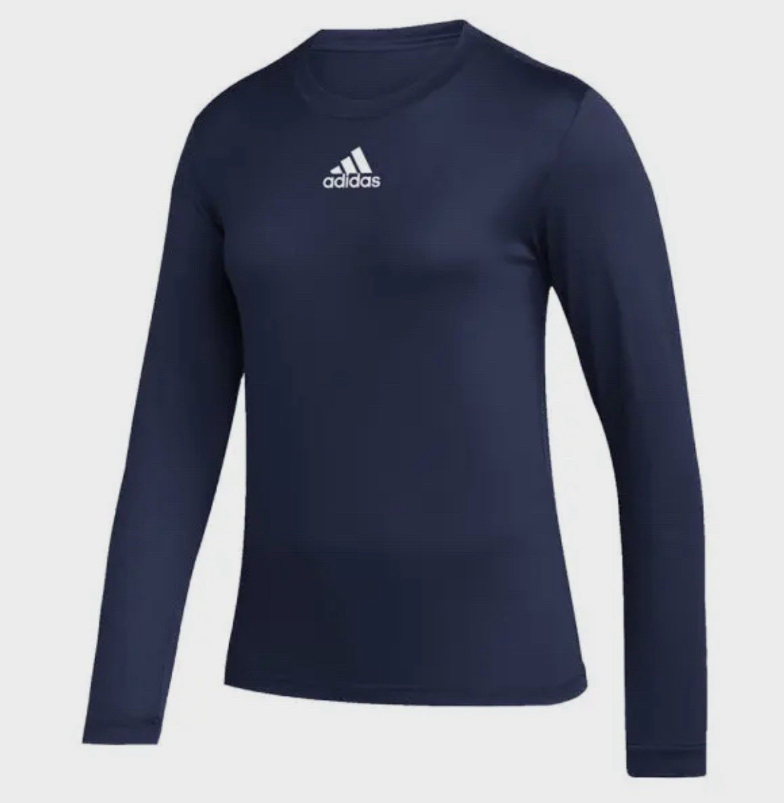 adidas Women’s Creator Climalite Long Sleeve Crew Neck Tee Navy Size XL New