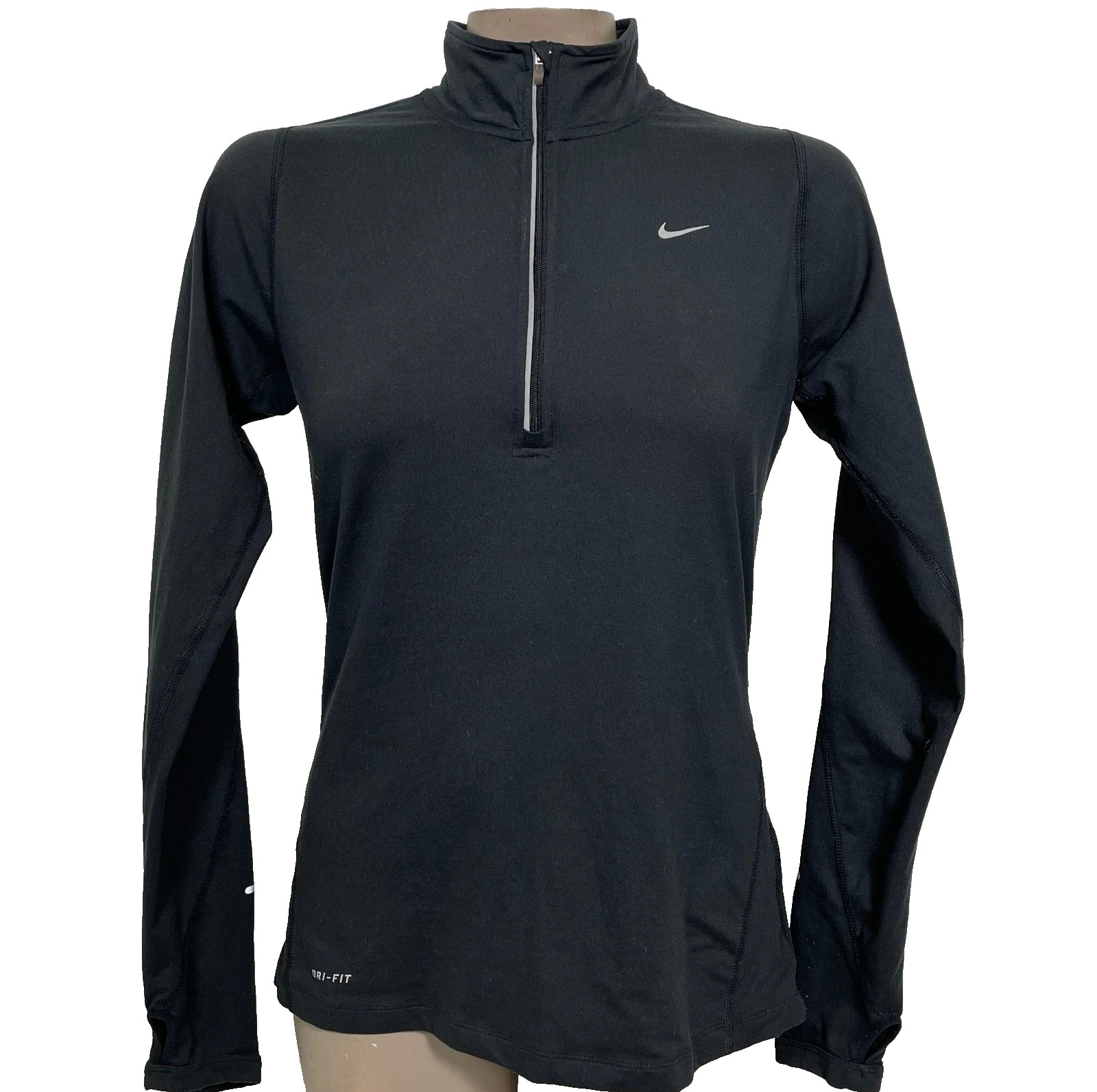Nike Running Dri-FIT Half Zip Black Pullover Training Top Women’s Sz Small NWT