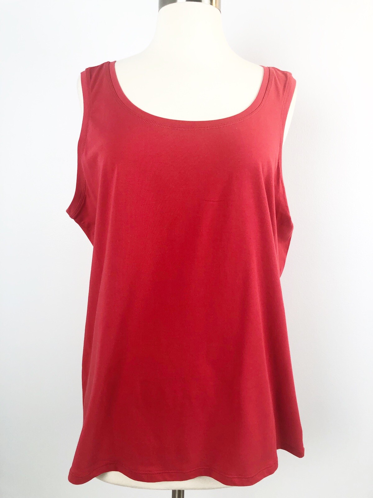 Jones New York Women’s Tank Top Red Size XL Activewear Shirt Yoga Sleeveless